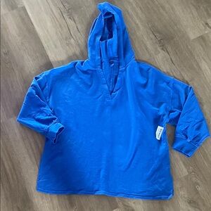 Old Navy Blue Terry Cloth Hooded Sweatshirt